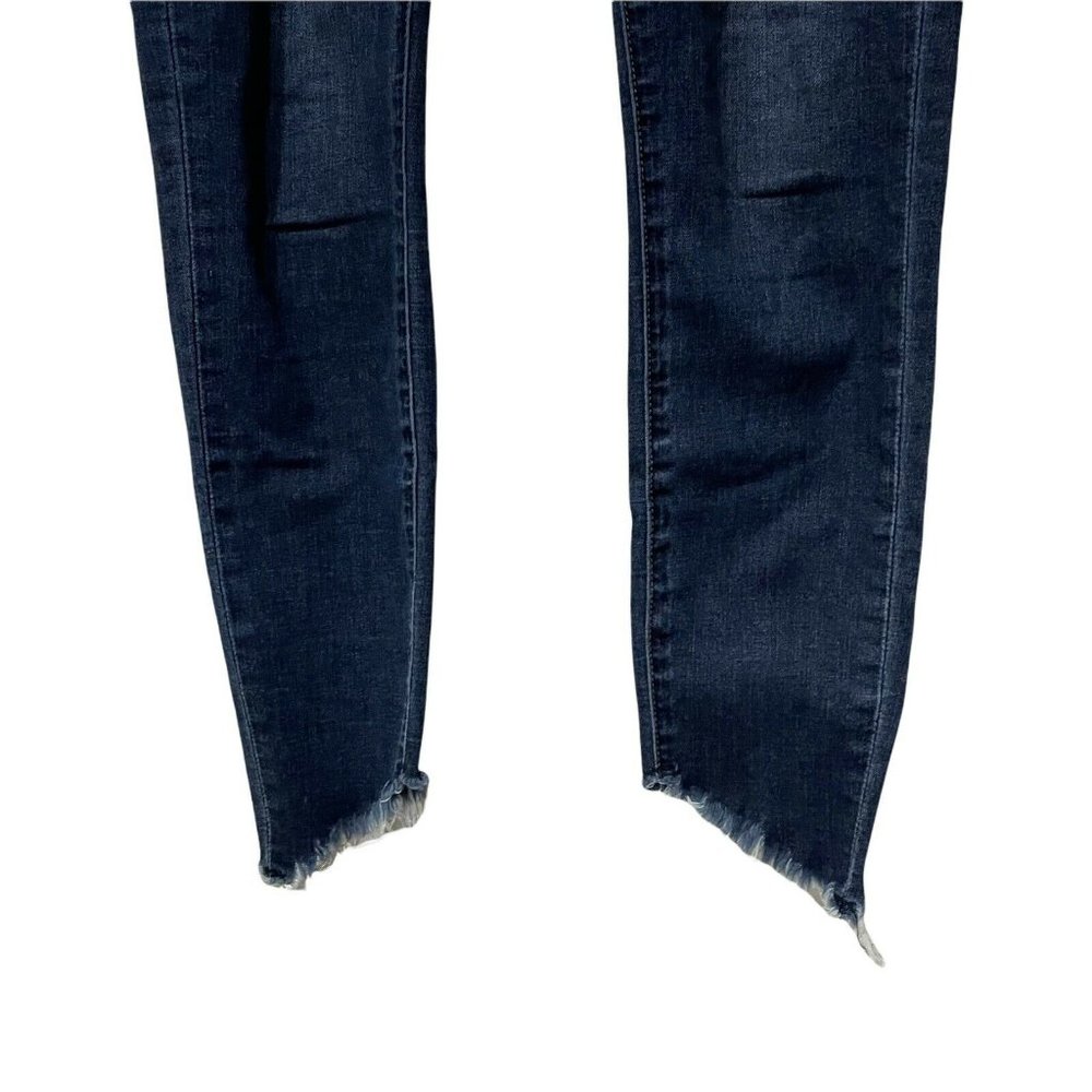 Articles of Society Providence Wash Sammy Asymmetrical Fray Hem Skinny Jeans 27 - Picture 5 of 12